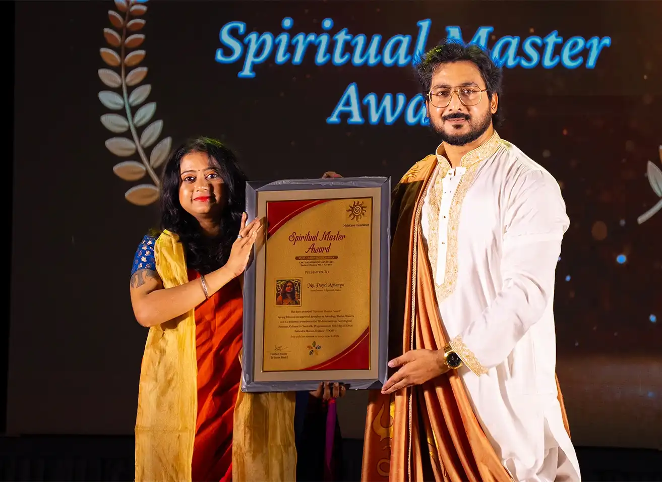 Guru teaching astrology at Nabatara Foundation with traditional Vedic instruments and sacred space