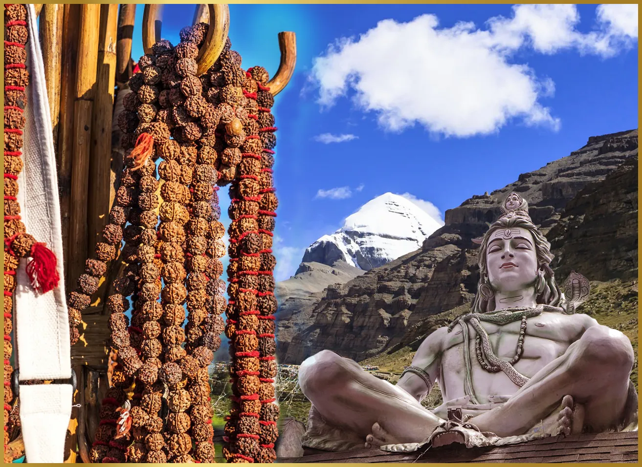 Rudraksha beads on a clean cloth, ready for cleaning and energizing rituals