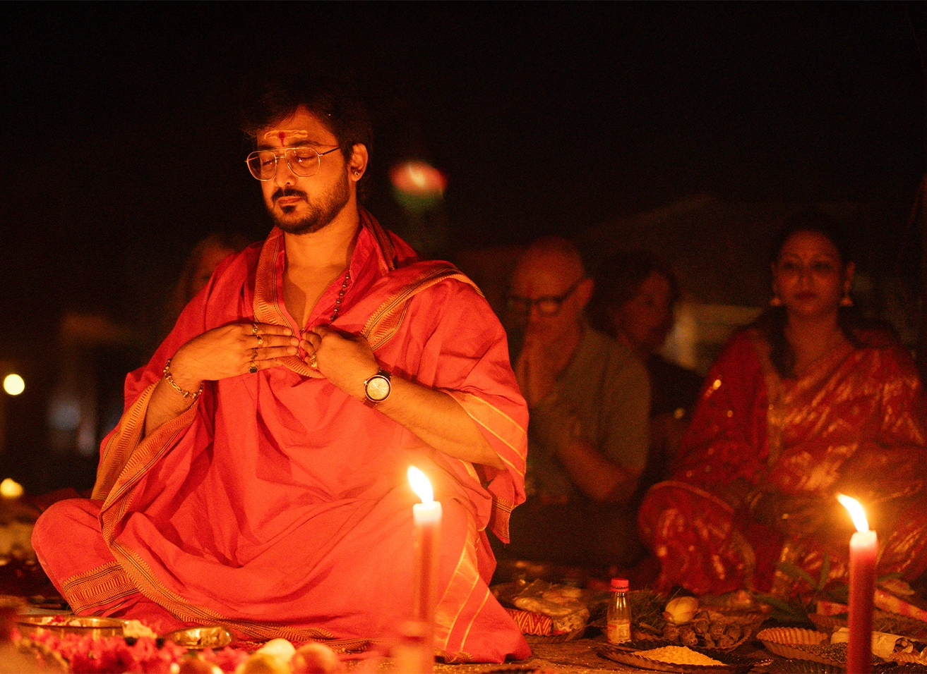 Beginner practicing Tantra meditation for spiritual awakening at Nabatara Institute of Astrology