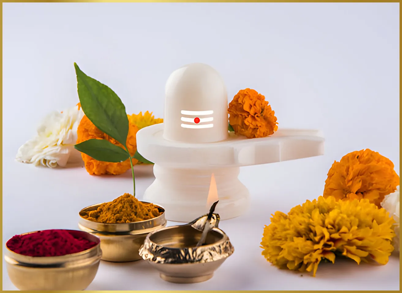 White Shiva idol placed in home temple with positive energy and Vastu alignment