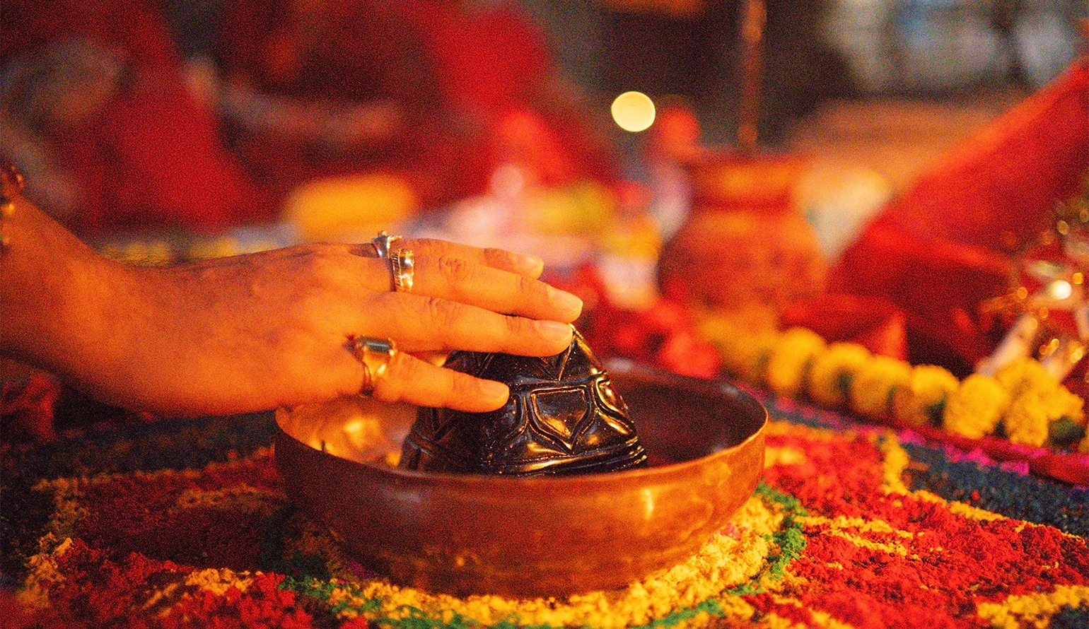 A serene seeker engaged in a Daily Tantra Sadhana Practice guided by Nabatara Foundation traditions.